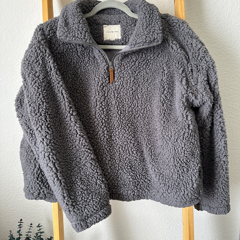 Thread & Supply Charcoal Sherpa Jacket